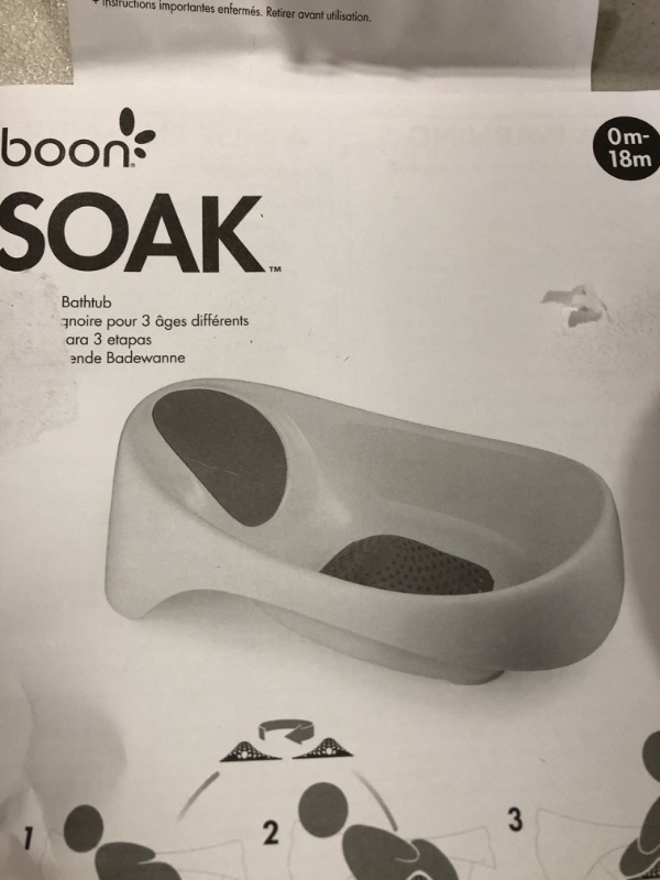 Photo 1 of Boon SOAK™ 3-Stage Bathtub - Gray White