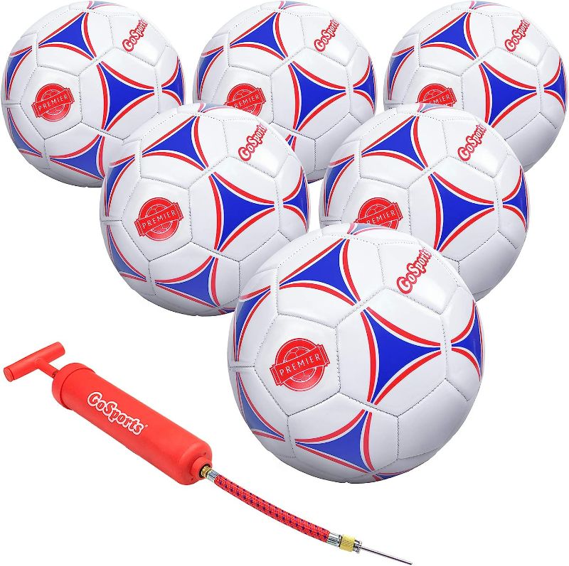 Photo 1 of 
GoSports Premier Soccer Ball with Premium Pump - Available as Single Balls or 6 Packs