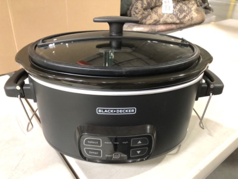 Photo 4 of ***USED***
BLACK+DECKER 7-Quart Digital Slow Cooker with Chalkboard Surface, Slate, SCD4007