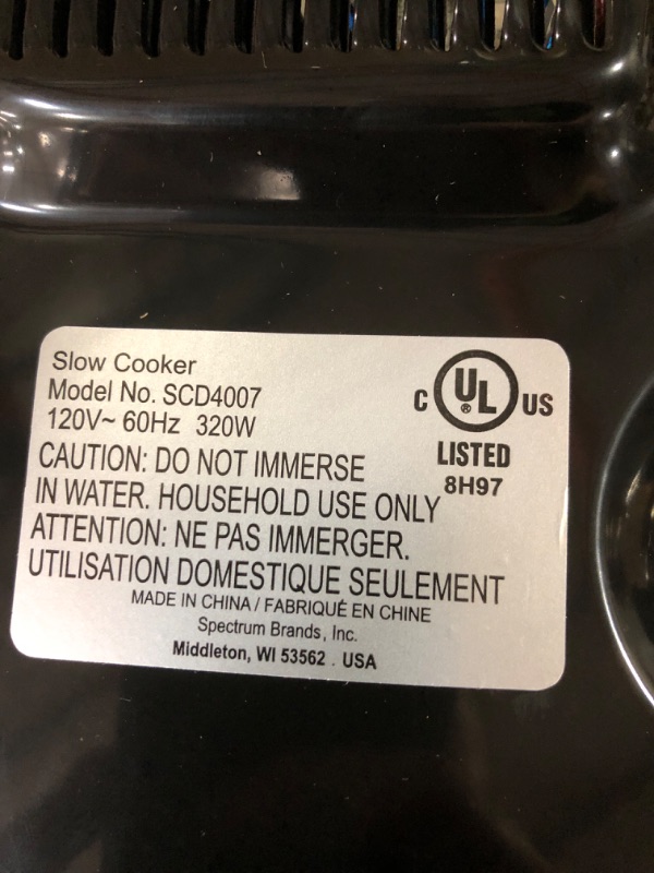 Photo 5 of ***USED***
BLACK+DECKER 7-Quart Digital Slow Cooker with Chalkboard Surface, Slate, SCD4007