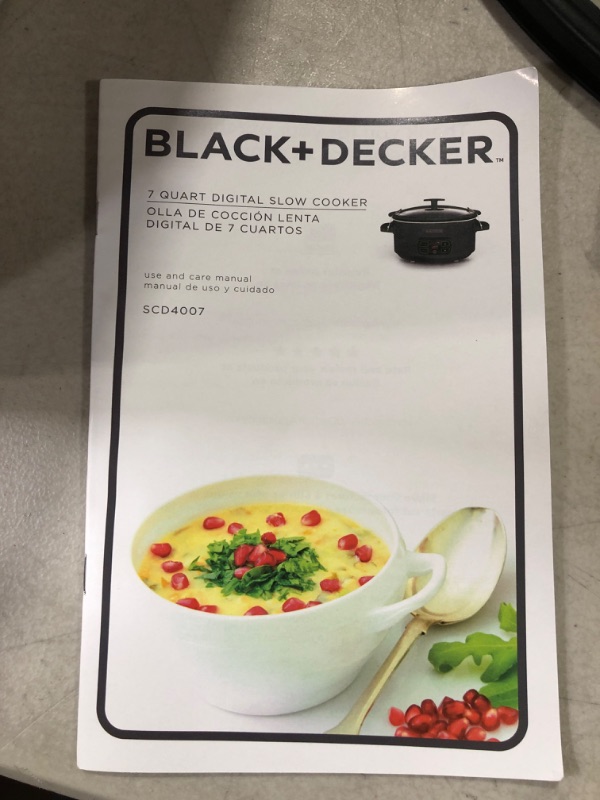 Photo 2 of ***USED***
BLACK+DECKER 7-Quart Digital Slow Cooker with Chalkboard Surface, Slate, SCD4007