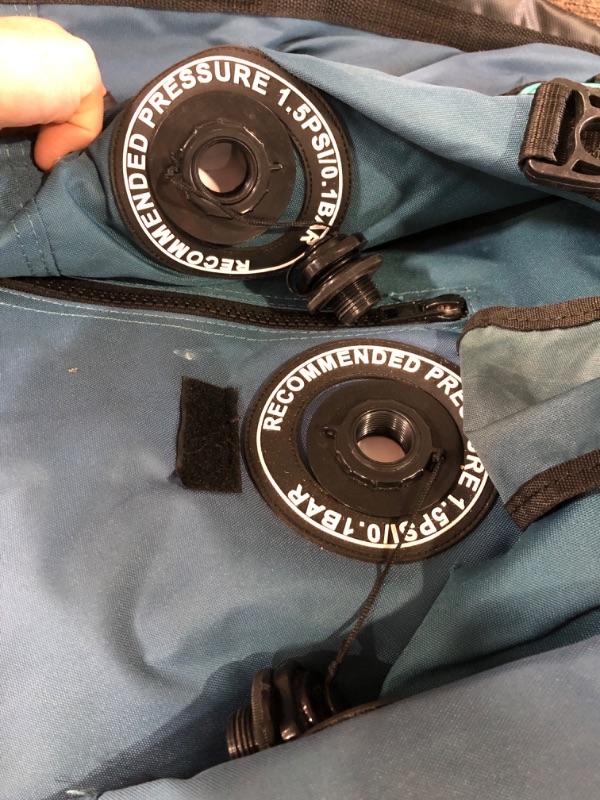 Photo 1 of Retrospec Coaster 1 & 2 Person Inflatable Kayak - Portable 600-Denier Ripstop Polyester Blow up Kayak - Includes Double-Sided Paddle, Hand Pump & Carrying Bag Ocean Blue 2 Seater