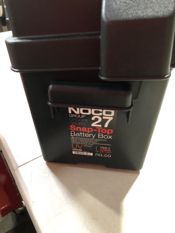 Photo 4 of NOCO Snap-Top HM327BKS Battery Box, Group 27 12V Outdoor Waterproof Battery Box 