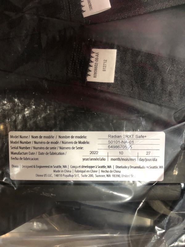 Photo 1 of Diono Radian 3RXT Safe+, 4-in-1 Convertible Car Seat, Rear 