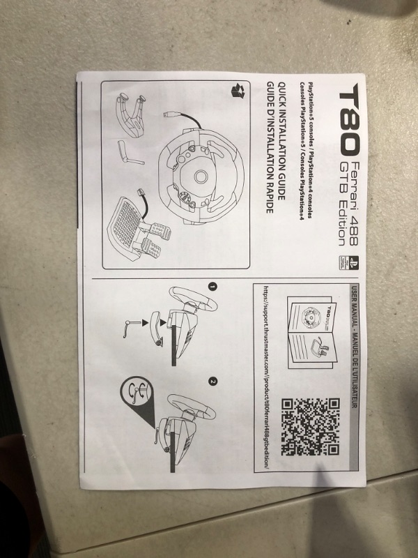 Photo 2 of **SEE NOTES**
THRUSTMASTER T80 Ferrari with NRL Wheel Stand Lite Bundle T80 Ferrari NRL Wheel Stand Bundle