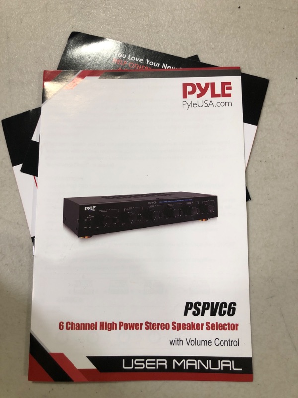 Photo 2 of Pyle Home Premium New&Improved 6 Zone Channel Speaker Switch Selector Volume Control Switch Box Hub Distribution Box for Multi Channel High Powered Amplifier 