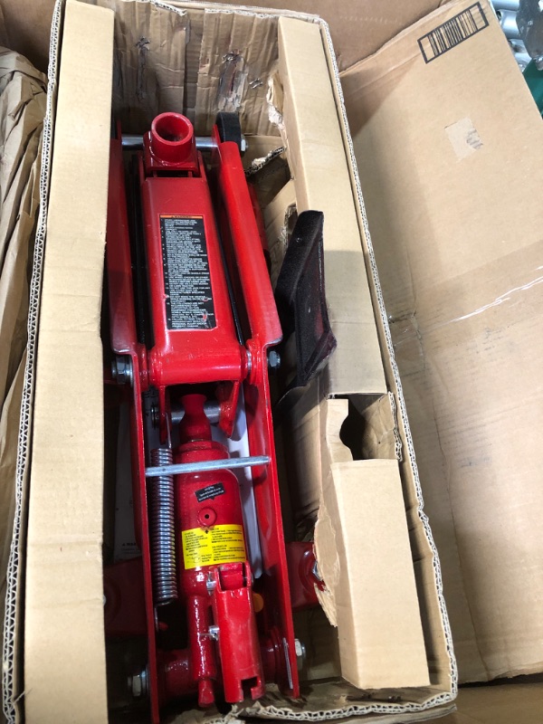 Photo 2 of BIG RED T83006 Torin Hydraulic Trolley Service/Floor Jack with Extra Saddle (Fits: SUVs and Extended Height Trucks): 3 Ton (6,000 lb) Capacity, Red