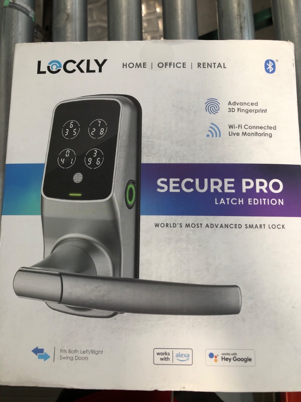 Photo 2 of Lockly Secure Pro, Wi-Fi Smart Door Lock, Keyless Entry Door Lock, PIN Genie® Keypad, 3D Biometric Fingerprint Sensor & Secure Link Wi-Fi Hub, Smart Hub for Lockly Smart Locks, Plug and Play Install