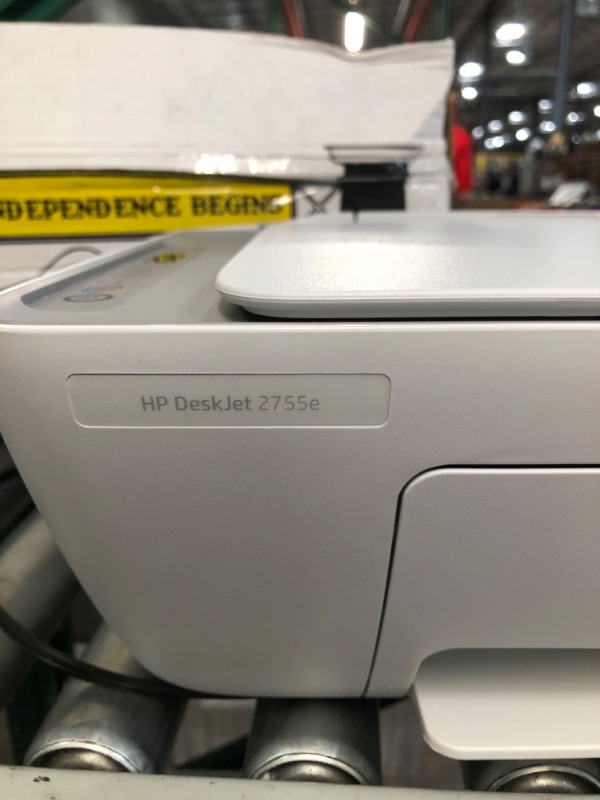 Photo 3 of HP DeskJet 2755e Wireless Color All-in-One Printer with bonus 6 months Instant Ink (26K67A), white