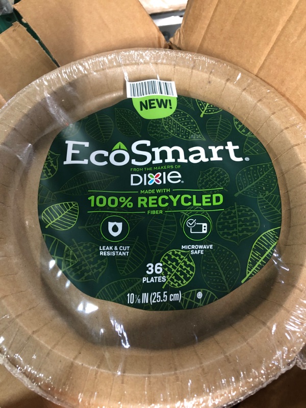 Photo 2 of EcoSmart® 100% Recycled Fiber Paper Plates, 10”