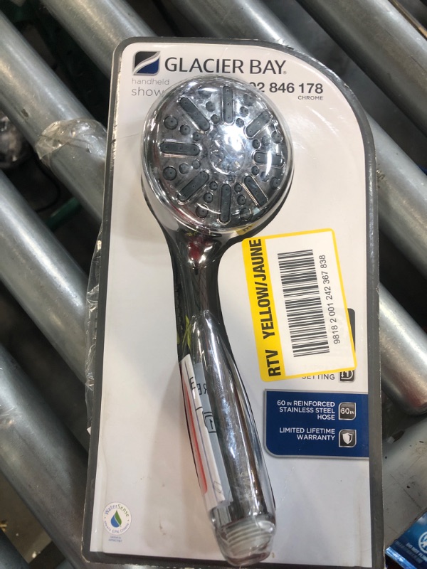 Photo 2 of 1-Spray 3.3 in. Single Wall Mount Handheld Shower Head in Chrome