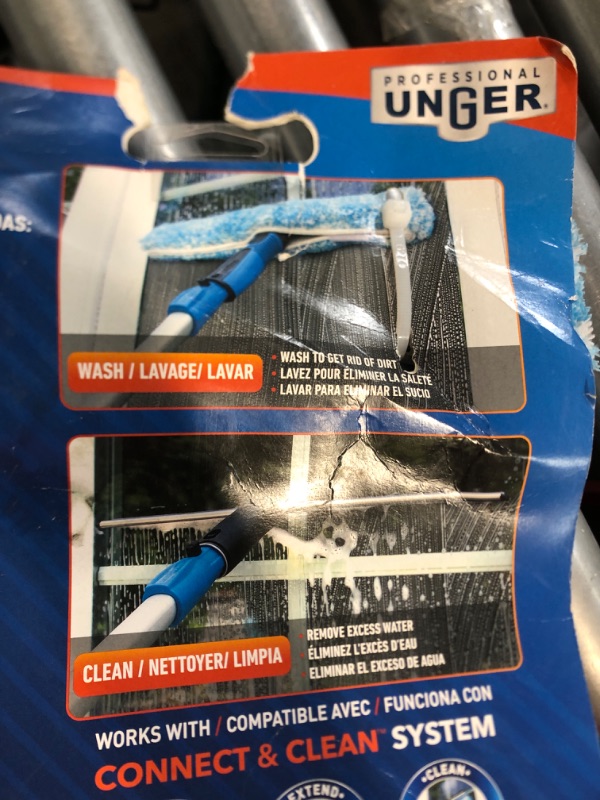 Photo 3 of 12 in. Squeegee, 14 in. Scrubber Total Pro Kit with 6 ft. Connect and Clean Pole