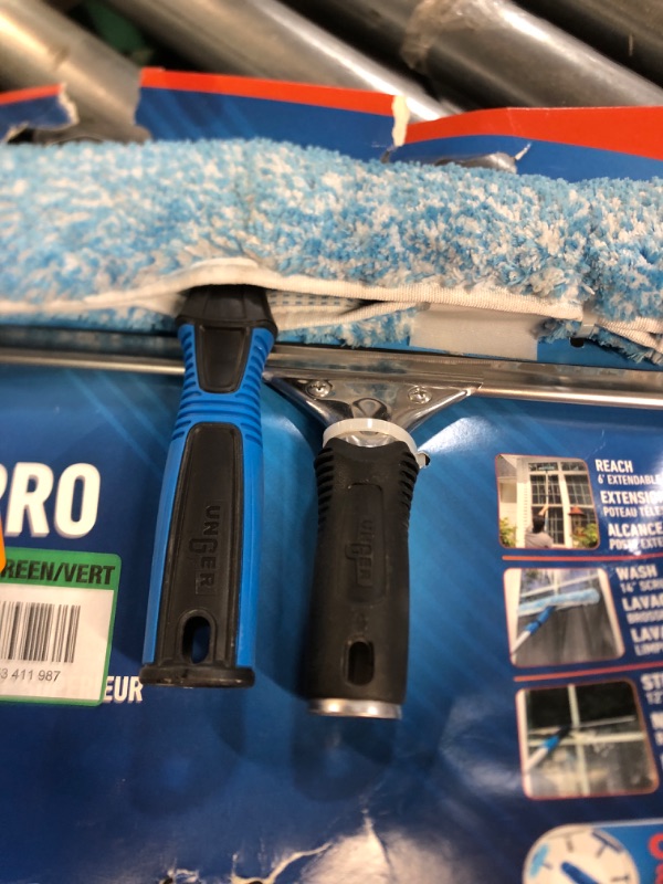 Photo 4 of 12 in. Squeegee, 14 in. Scrubber Total Pro Kit with 6 ft. Connect and Clean Pole