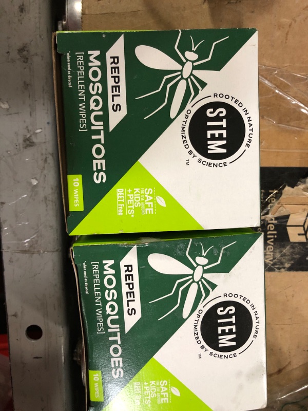 Photo 2 of BUNDLE OF 2 STEM Repels Mosquitoes: Mosquito Repellent Wipes With Botanical Extracts, 10 Wipes (Pack Of 1)