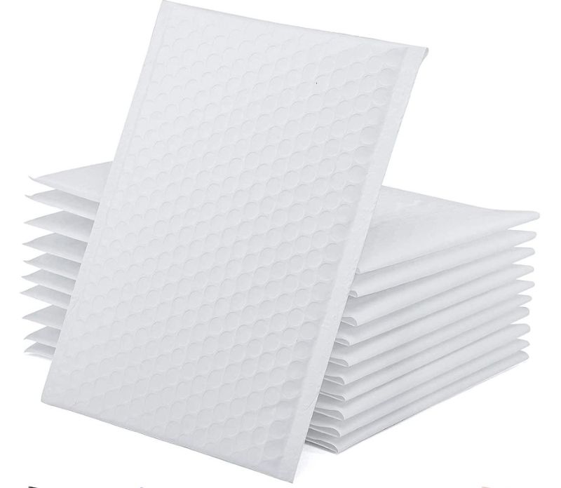 Photo 1 of GSSUSA Padded Poly Mailers 6x10 Inches Bubble Mailer Envelopes, White 50-Pack