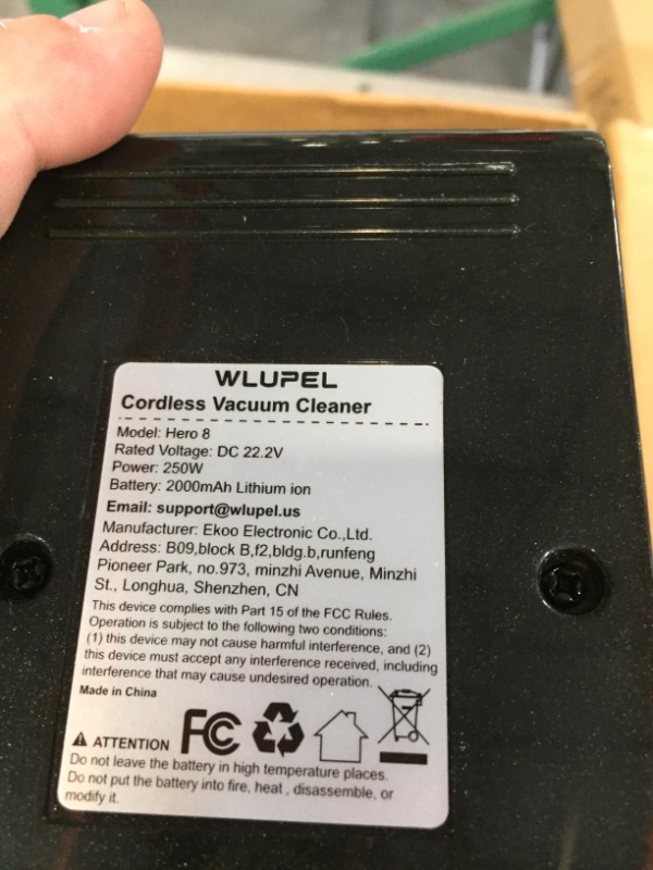 Photo 2 of WLUPEL Cordless Vacuum Cleaner