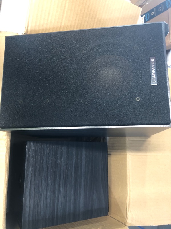 Photo 2 of Starfavor 5.25” Passive Bookshelf Speakers Pair, 2-Way Home Stereo Speakers 