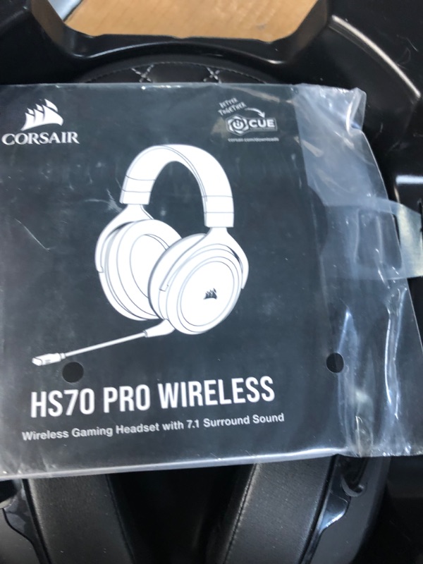 Photo 2 of Corsair HS70 Pro Wireless Gaming Headset - 7.1 Surround Sound Headphones for PC, MacOS, PS5, PS4 - Discord Certified - 50mm Drivers – Carbon