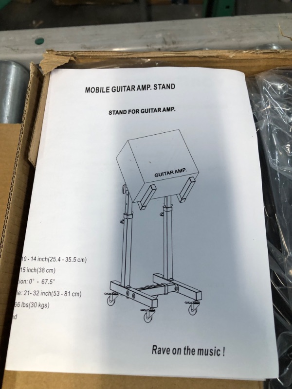 Photo 3 of Vondynote Adjustable Mobile Guitar Amplifier Stand