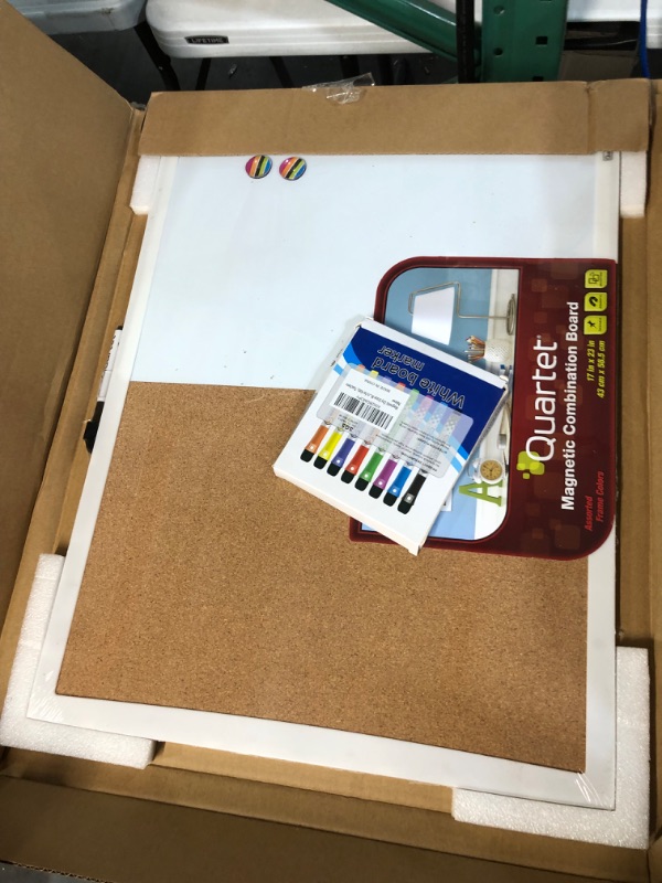 Photo 1 of *SEE NOTES/MARKERS INCLUDED Quartet Combination Magnetic Whiteboard & Corkboard, Color Selected For You 17 x 23 1 Pack