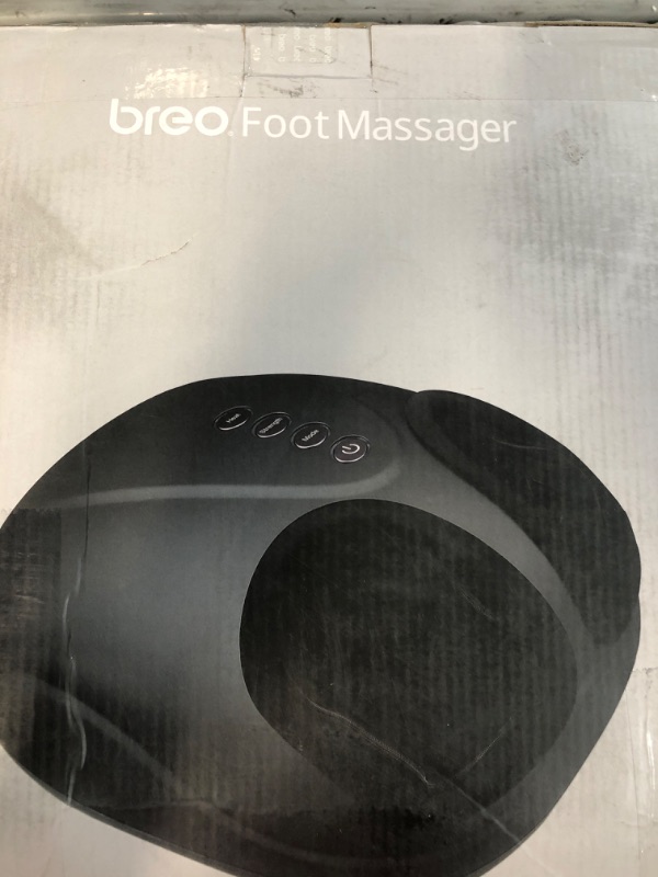 Photo 2 of Breo Foot Massager Machine with Heat, Shiatsu Deep Tissue Kneading, Rolling Massage for Relief, Fits Feet Up to Men Size 12 1 Count (Pack of 1)