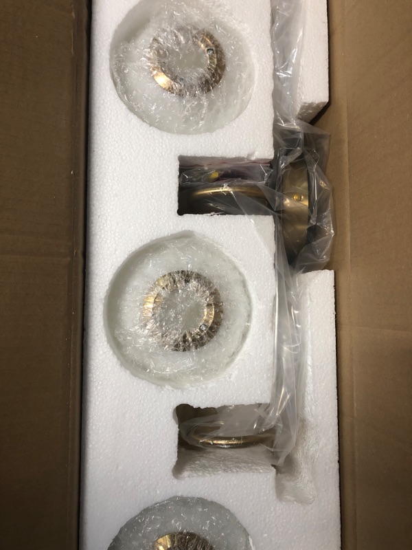 Photo 2 of ZHUOER Modern Bathroom Vanity Light Fixtures 3 Lights Brushed Brass