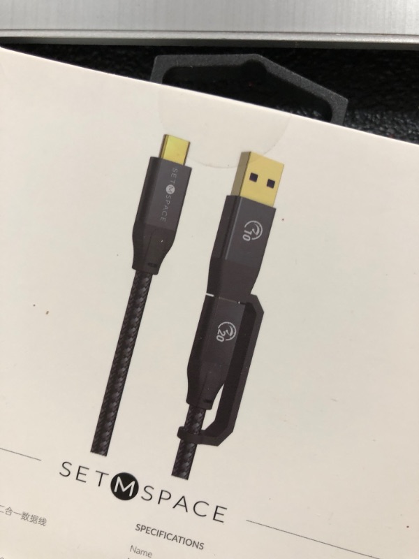 Photo 2 of USB-C Cable with USB-A Adapter Dongle 