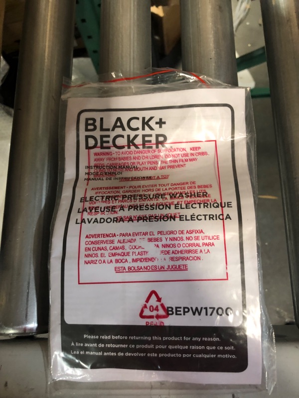 Photo 2 of [USED] BLACK+DECKER Electric Pressure Washer