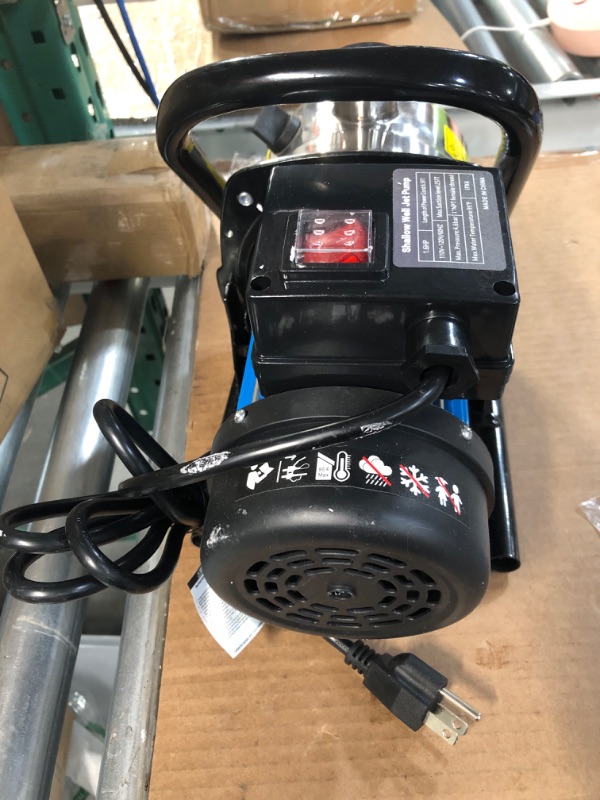 Photo 2 of (USED) PANRANO 1.6HP Water Pump Electric Shallow Well Pump Portable Water Transfer Stainless Steel Pumps with 6 Accessories 