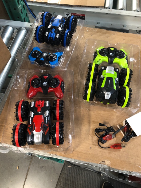 Photo 2 of 3Pack Amphibious RC Cars for Kids, 2.4 GHz Remote Control 