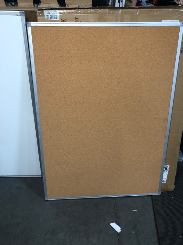 Photo 2 of Board2by 2 Pack Cork Board Bulletin Board 36 x 48, Silver Aluminium Framed 4x3 Corkboard