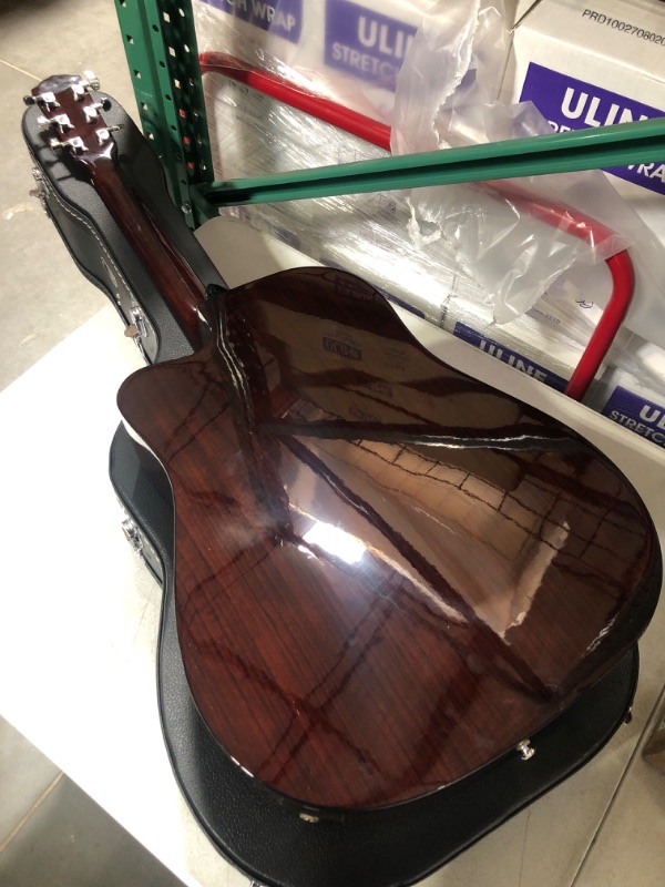 Photo 5 of (READ NOTES) Fender Squier Dreadnought Acoustic Guitar - SA-150 Sunburst + Leather Case 