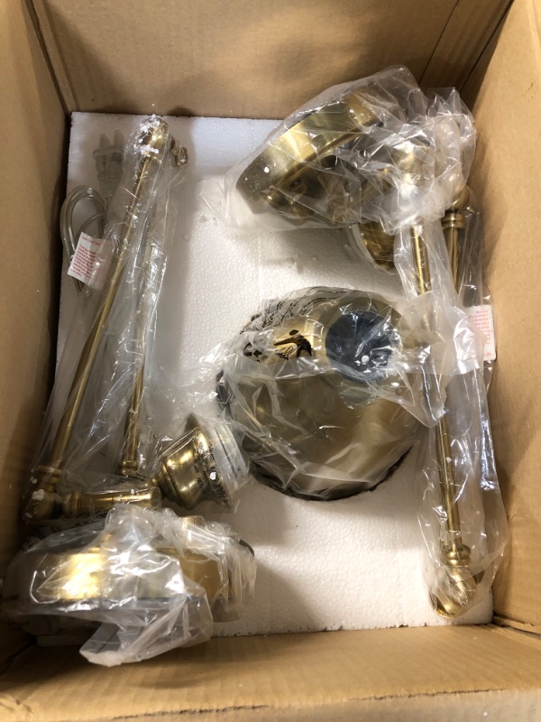 Photo 2 of (READ NOTES) HAHZT Wall Sconces Set of Two Gold Swing Arm Wall Lamp with Plug in Cord Wall Mounted Light (2 Pack)