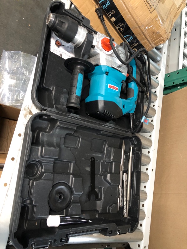 Photo 2 of *GENTLY USED* ENEACRO 1-1/4 Inch SDS-Plus 13 Amp Heavy Duty Rotary Hammer Drill, Safety Clutch 4 Functions with Vibration Control with Case