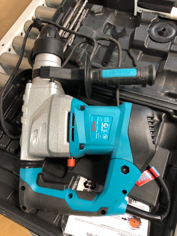 Photo 5 of *GENTLY USED* ENEACRO 1-1/4 Inch SDS-Plus 13 Amp Heavy Duty Rotary Hammer Drill, Safety Clutch 4 Functions with Vibration Control with Case