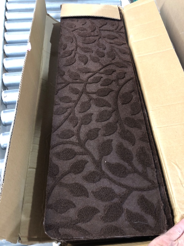 Photo 1 of *GENTLY USED* Jaoul Stair Tread Carpets Non-Slip 8" X 30" Indoor Stair Runners for Wooden Steps , Non-Skid Safety Rug Slip Resistant, Brown 15 pcs