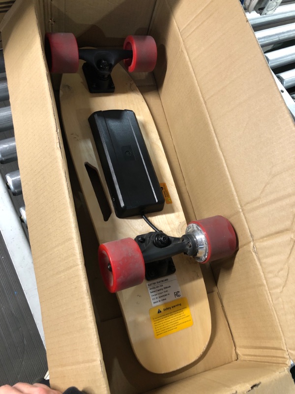 Photo 2 of (READ NOTES) CAROMA Electric Skateboard for Adults Teens, 27.5" Red-350W