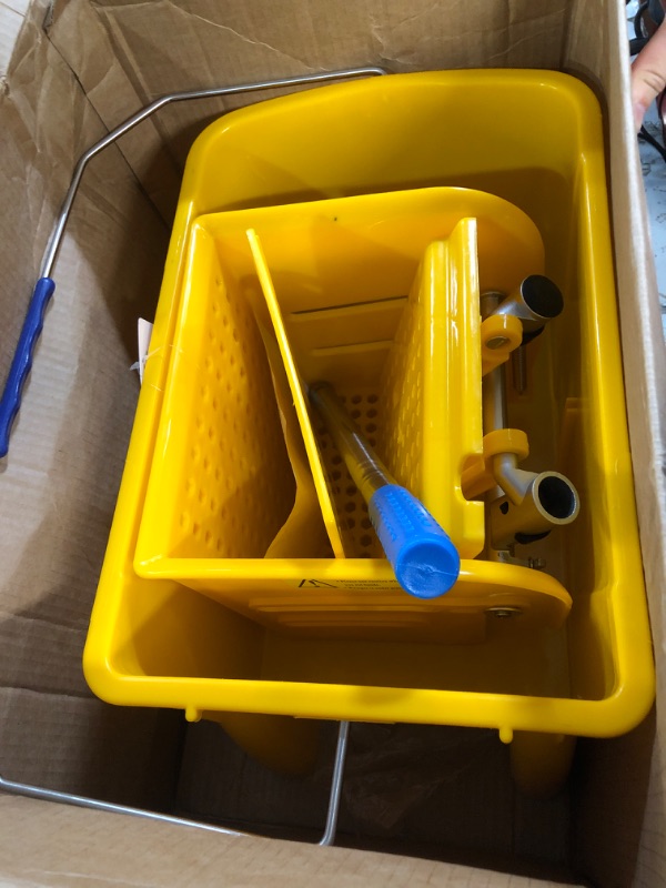 Photo 2 of (READ NOTES)  Commercial Mop Bucket - 22 Quart Capacity - Yellow - MOPT20-YLW