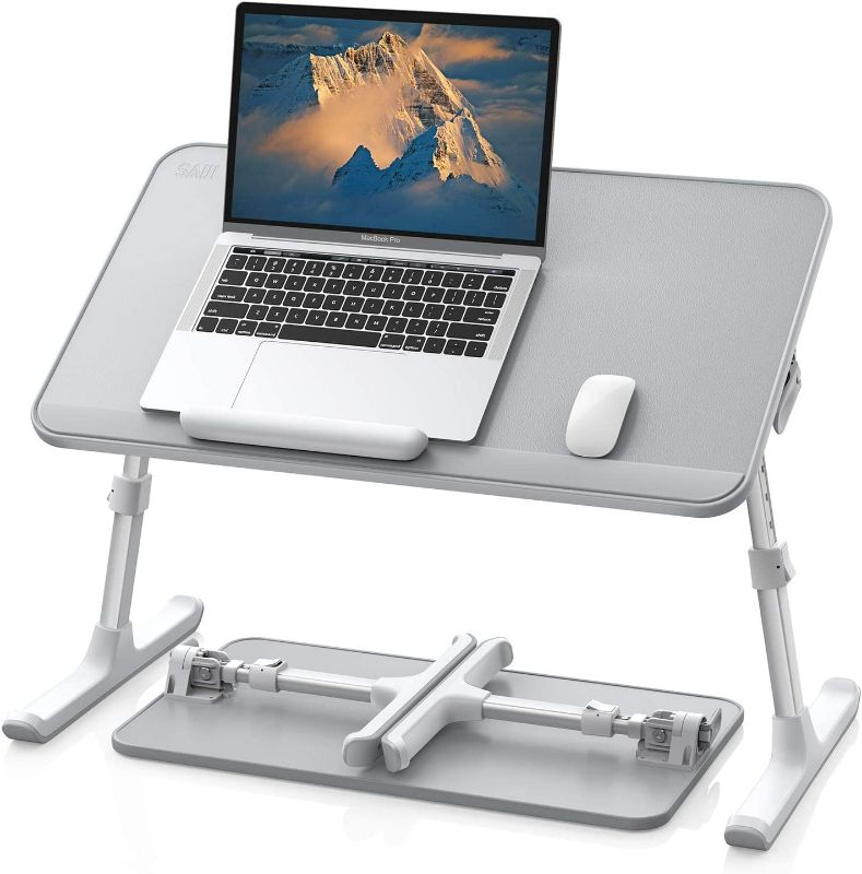 Photo 1 of SAIJI Leather Laptop Bed Tray Table- Black