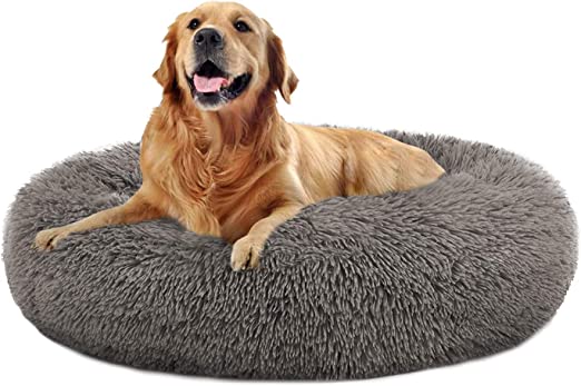 Photo 1 of [USED] Large Round Fluffy Dog Bed - M/L