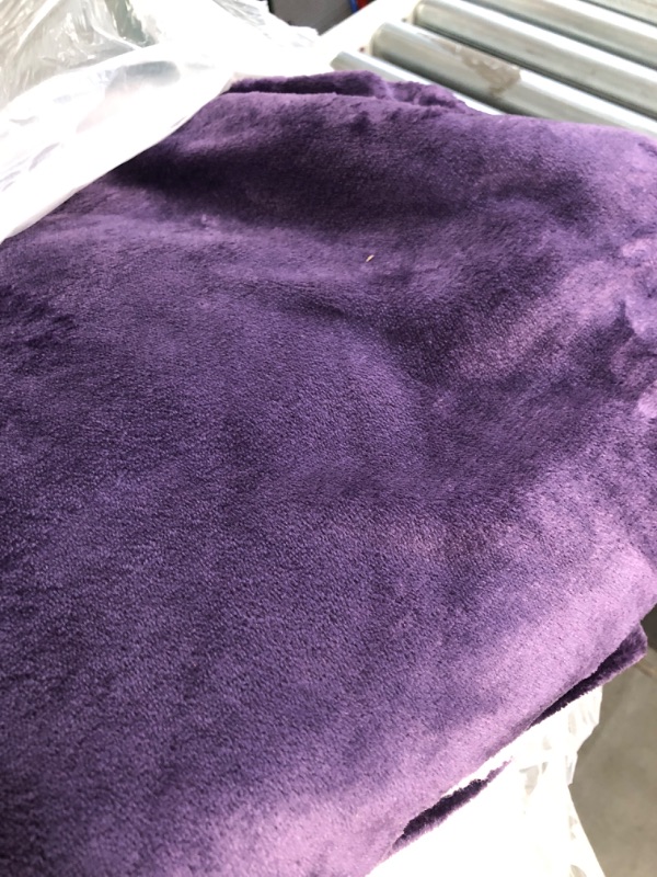 Photo 2 of [used] Bedsure Sherpa Fleece Throw Blanket for Couch Purple, 50x60 Inches