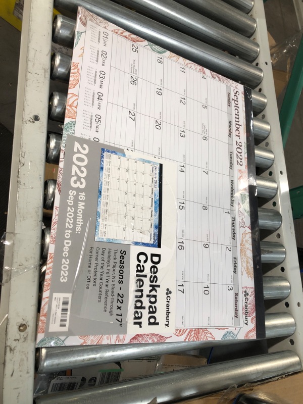 Photo 2 of CRANBURY Large Deskpad Calendar 2023 - (Seasons) 17x22", Big 2023 Calendar 22x17, Large Desk Calendar 2023 Edition