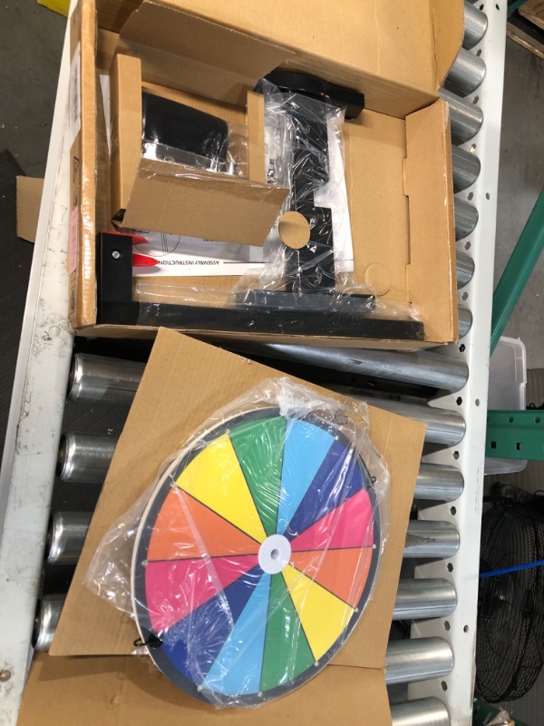 Photo 2 of iElyiEsy Spinning Prize Wheel 12 Inch Tabletop Spin Wheel for Prizes with Stand, 12 Color Slots, Erasable Surface 