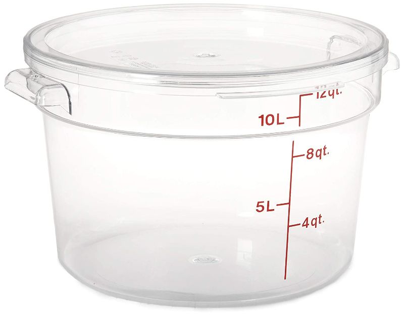 Photo 1 of ***INCOMPLETE*** Cambro,12 Qt with Lid,White & Rubbermaid Cambro