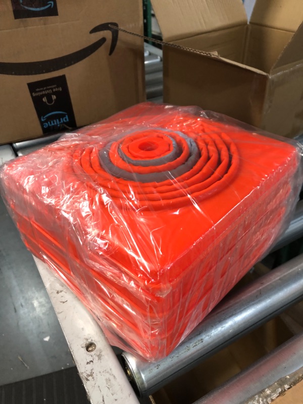 Photo 1 of 18/28 Inch Traffic Cones Collapsible Orange Safety Cones with Reflective Collars - 4 Pack 18IN