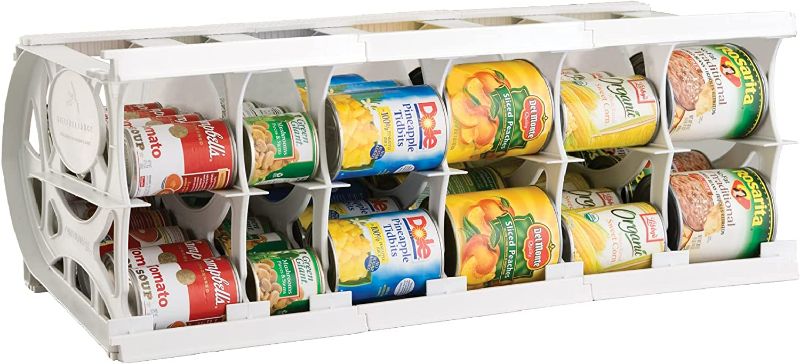 Photo 1 of ***USED*** Shelf Reliance Cansolidator Pantry Plus 60 Cans | Can Organizer for Pantry | Rotating Canned Food Storage Organizer | Kitchen Organizer and Storage… (60 cans)
