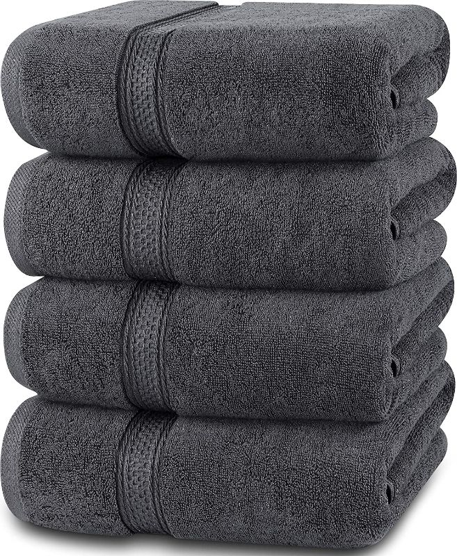 Photo 1 of 
Utopia Towels 4 Pack Premium Bath Towels Set, (27 x 54 Inches) Grey