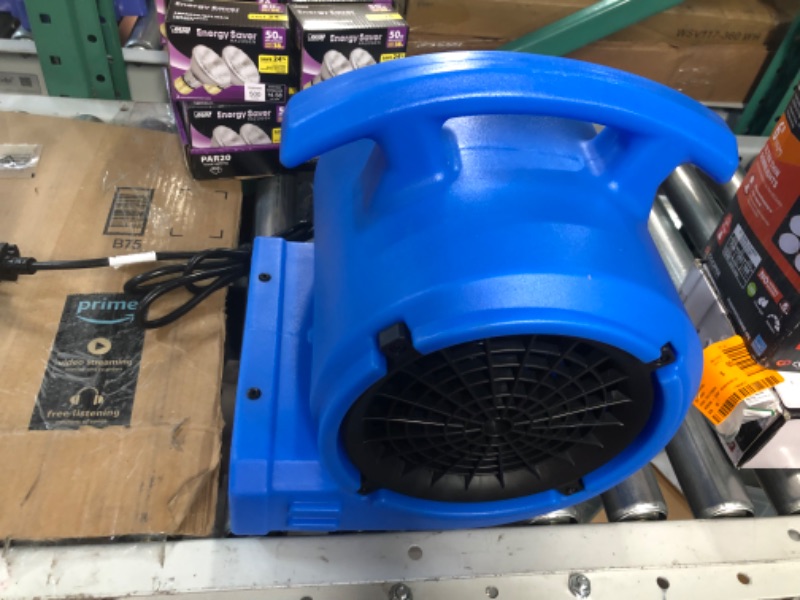 Photo 2 of 1/8 HP Air Mover Carpet Dryer Floor Blower Fan for Home Use in Blue