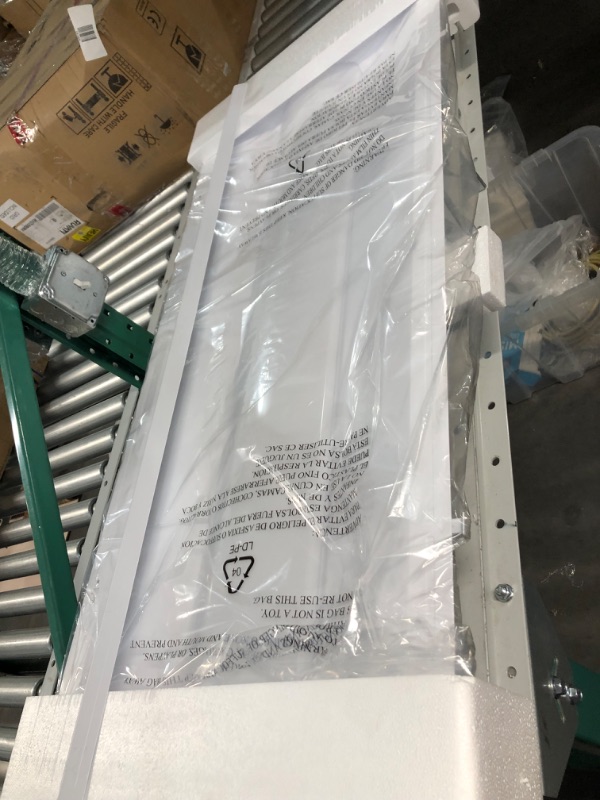 Photo 1 of 2 ft. x 4 ft. 100-Watt Equivalent White Integrated LED Retrofit Troffer Kit 4000K Bright White 5000 Lumens