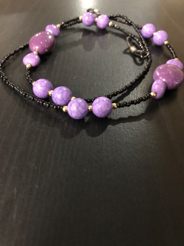 Photo 2 of Purple Beaded Glasses Chains for Women